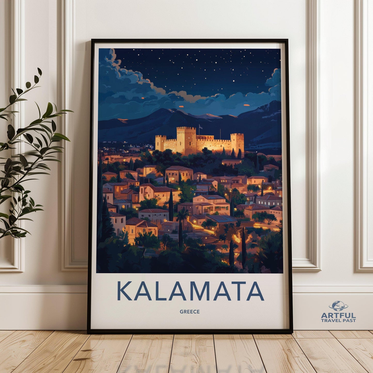 Kalamata Poster | Greece Wall Art | Balkans Decor