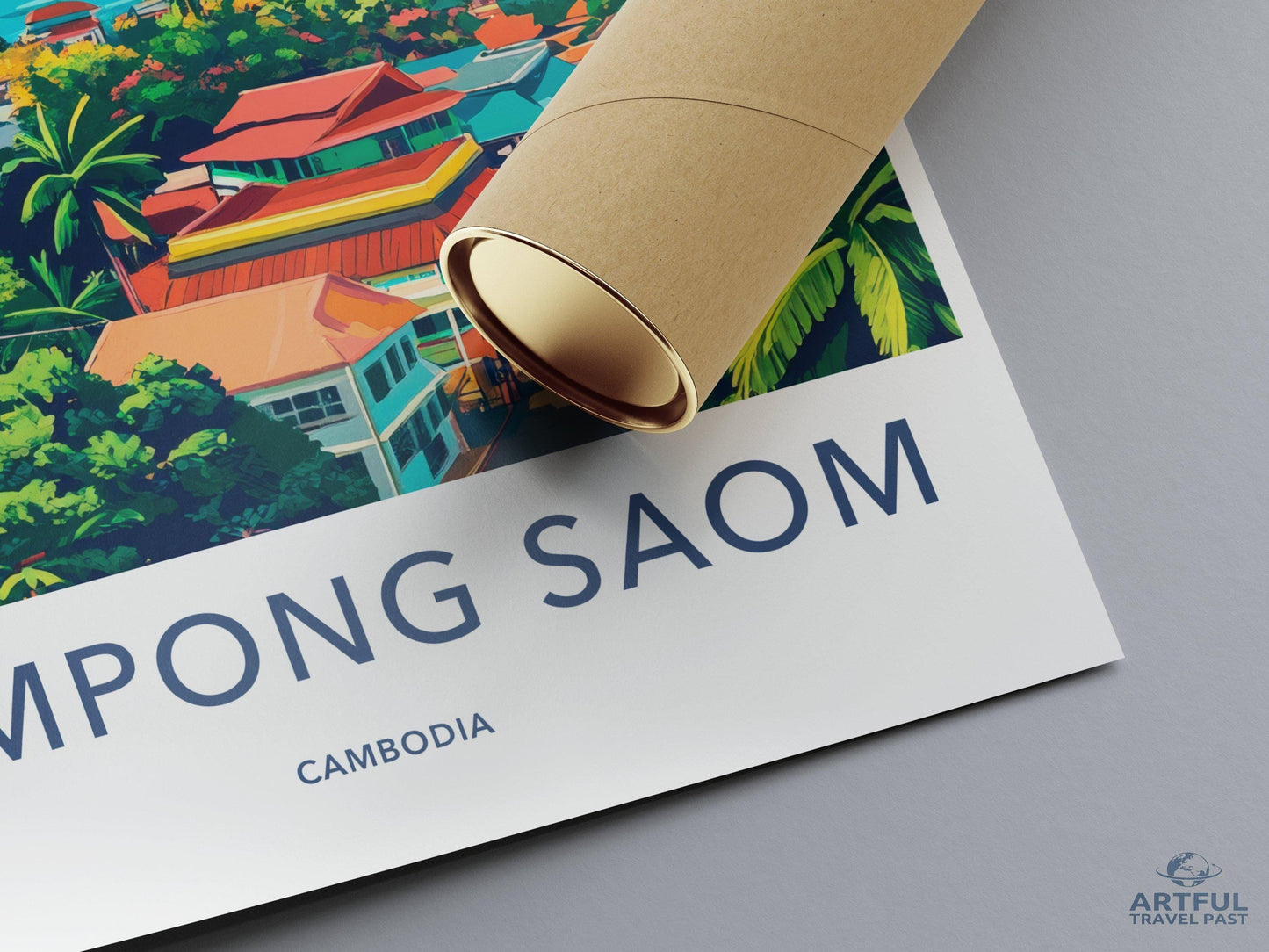 Kampong Saom Poster - Cambodia Wall Art