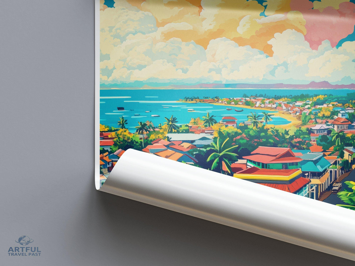 Kampong Saom Poster - Cambodia Wall Art