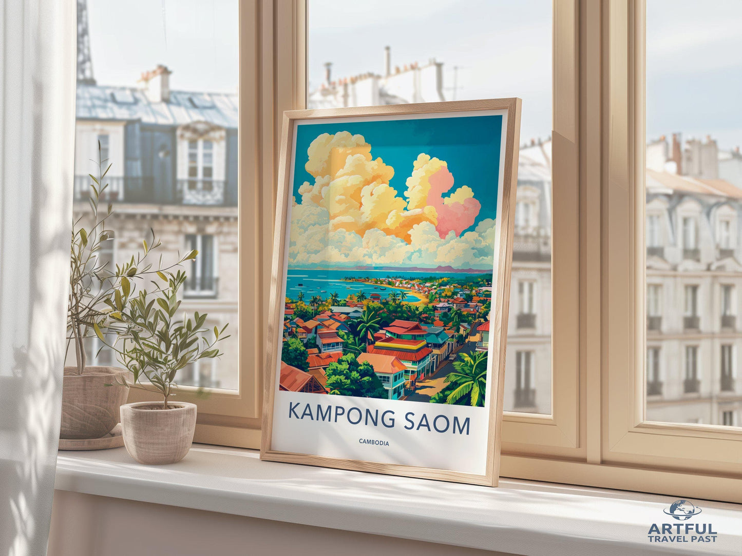 Kampong Saom Poster - Cambodia Wall Art