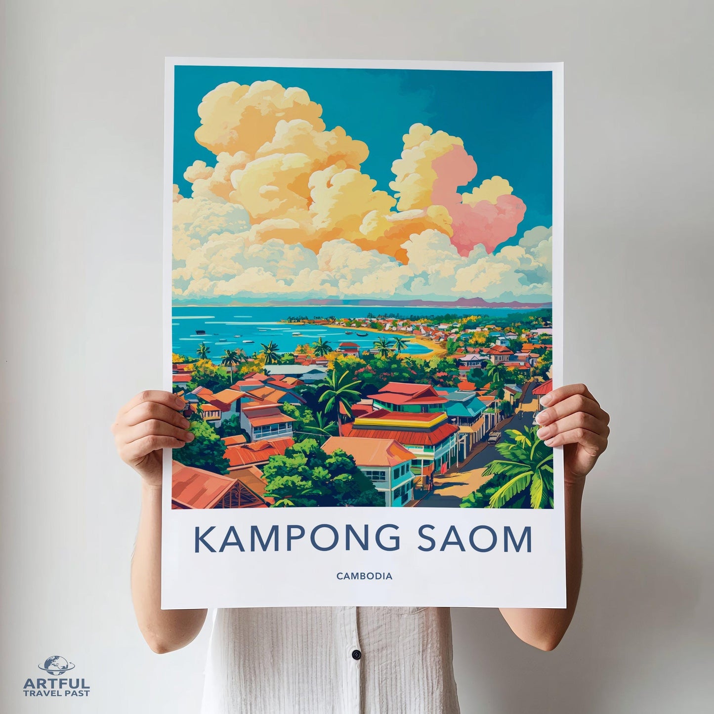 Kampong Saom Poster - Cambodia Wall Art