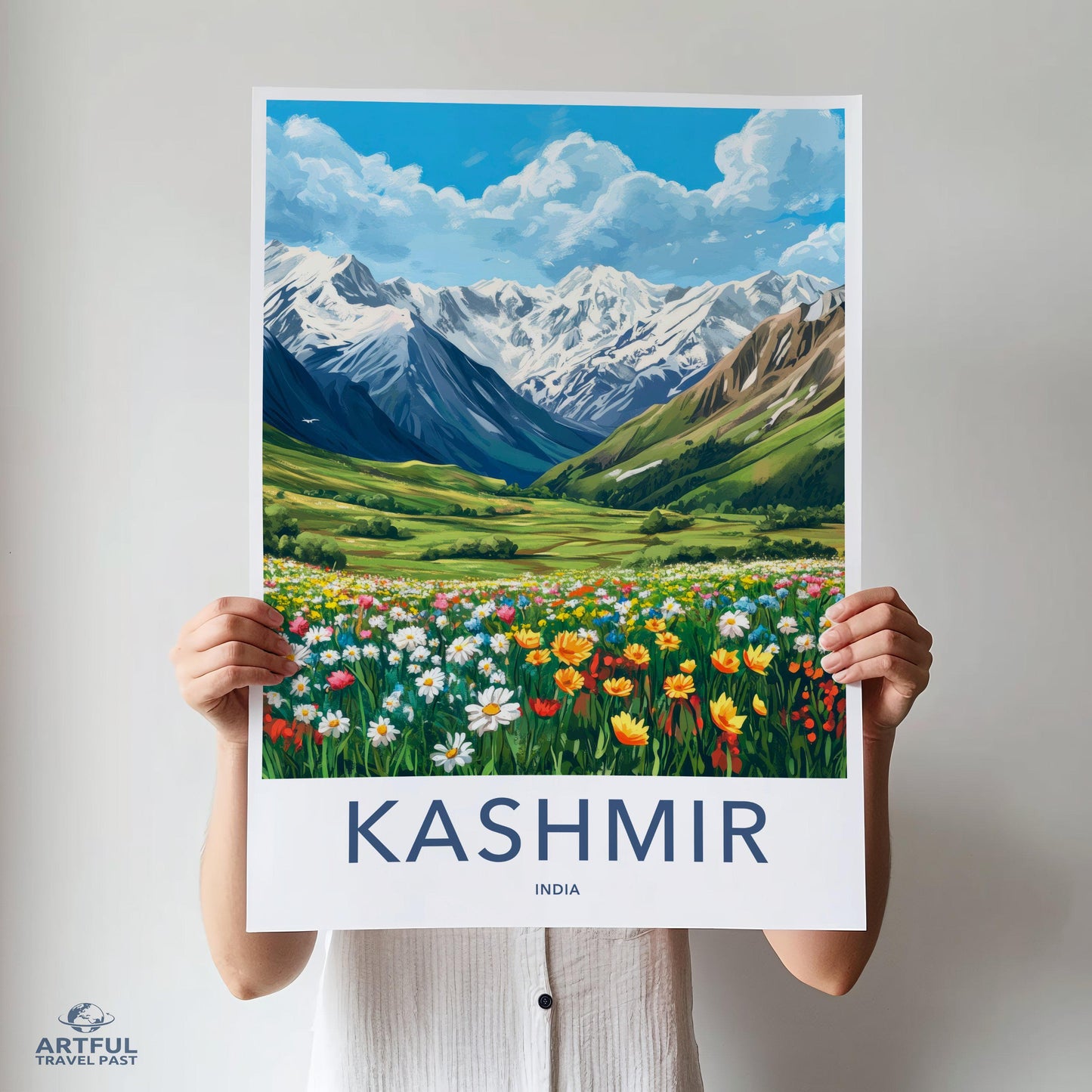Kashmir Poster | Jammu and Kashmir Wall Art | India Decor