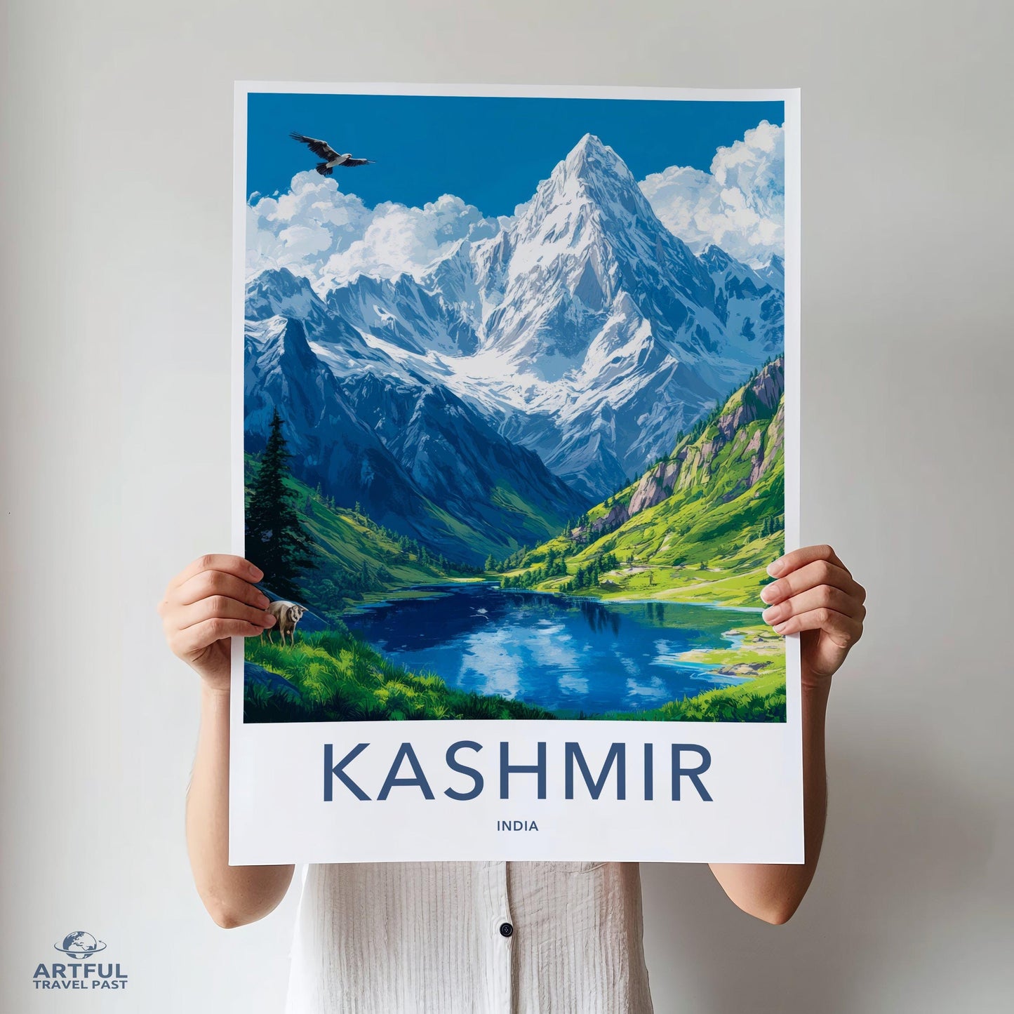 Kashmir Poster | Jammu and Kashmir Wall Art | India Decor