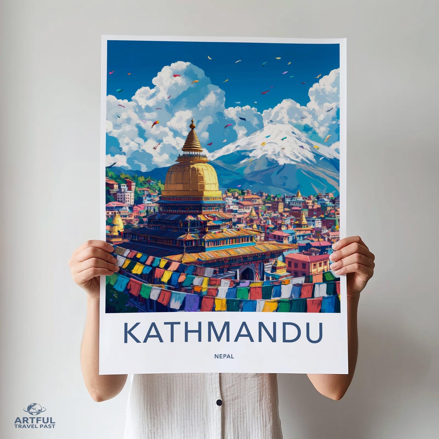 Kathmandu Poster - Nepal Wall Art