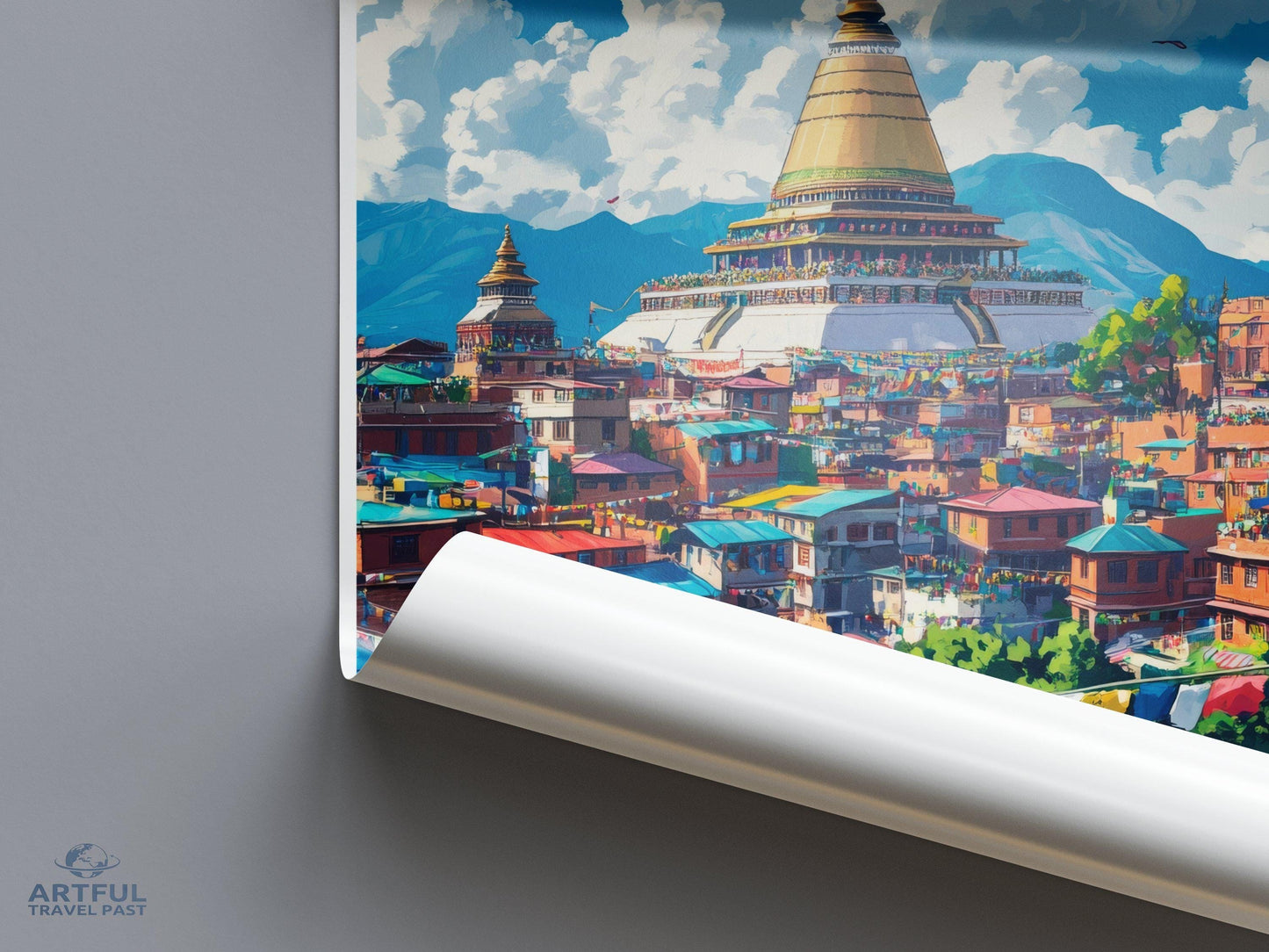 Kathmandu Poster - Nepal Wall Art
