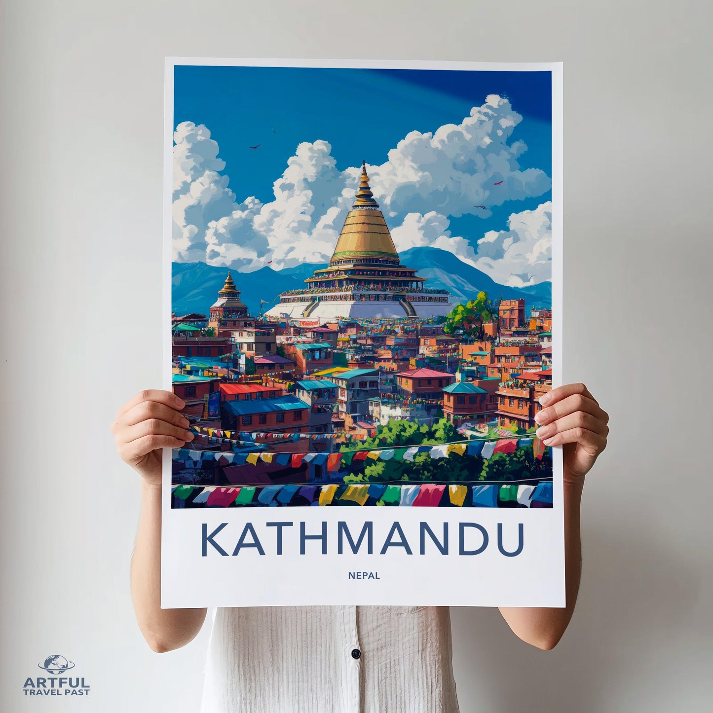 Kathmandu Poster - Nepal Wall Art