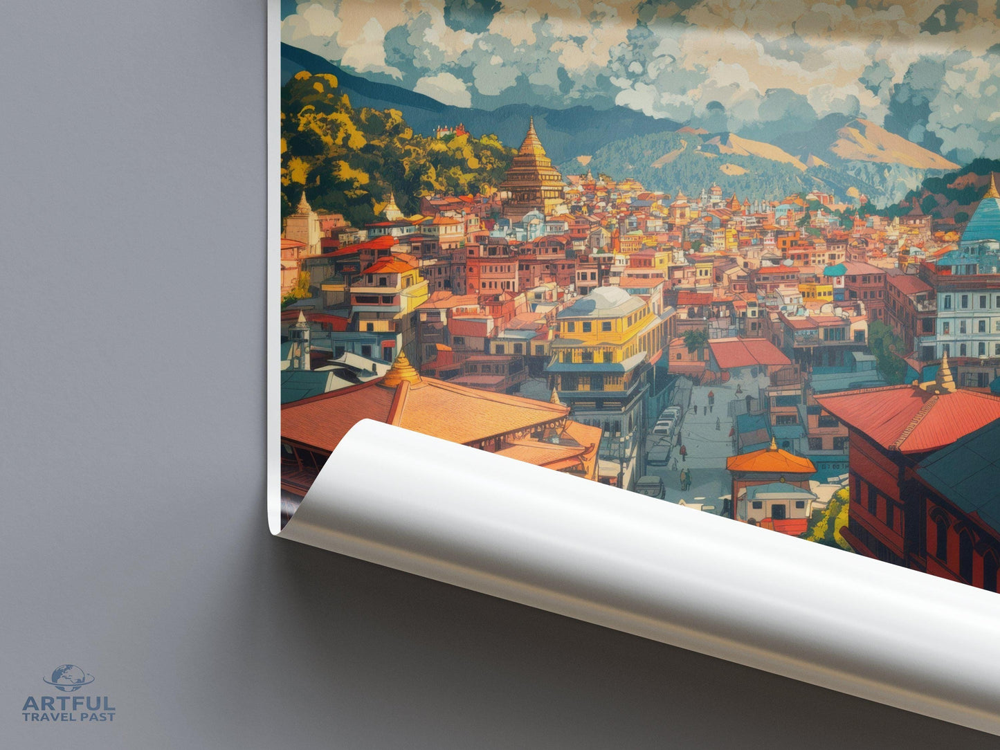 Kathmandu Poster - Nepal Wall Art