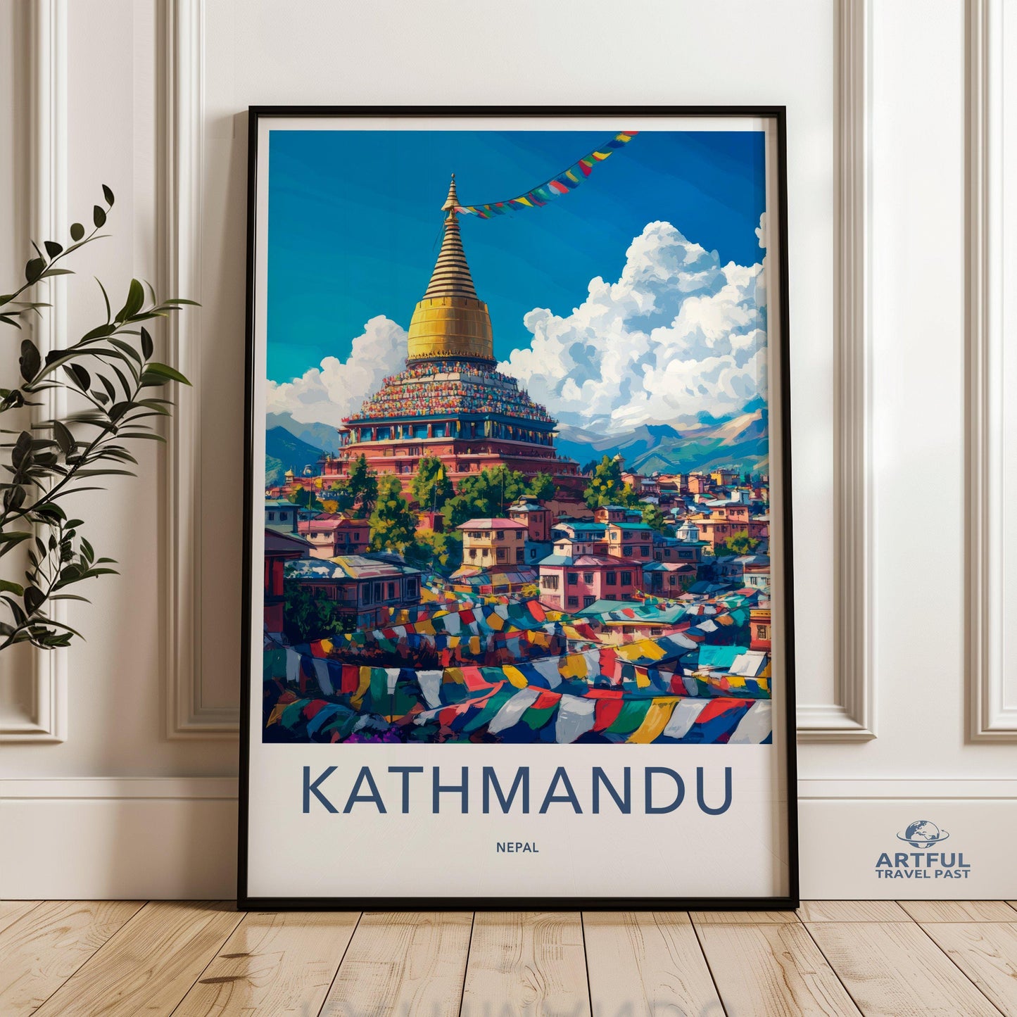 Kathmandu Poster - Nepal Wall Art