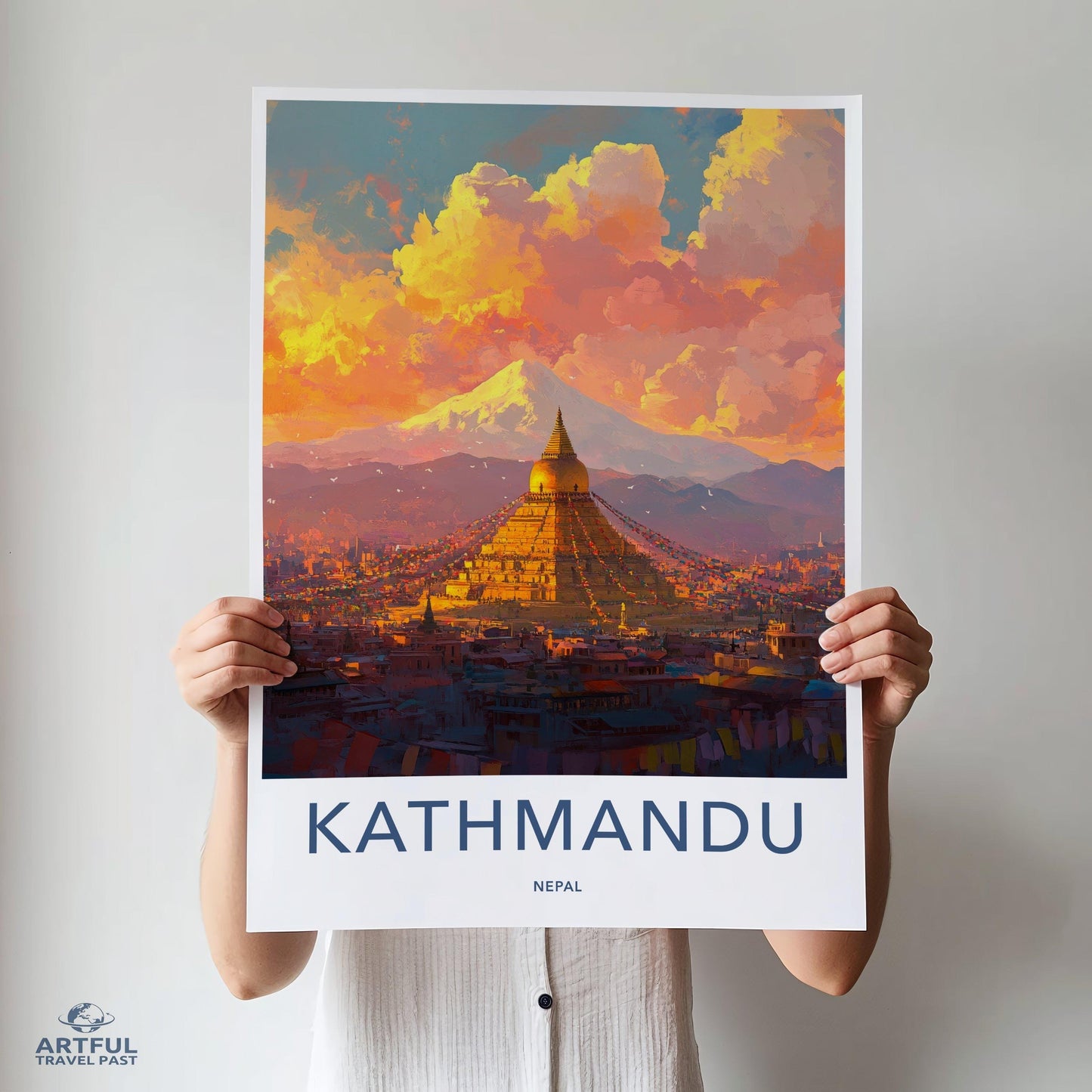 Kathmandu Poster - Nepal Wall Art