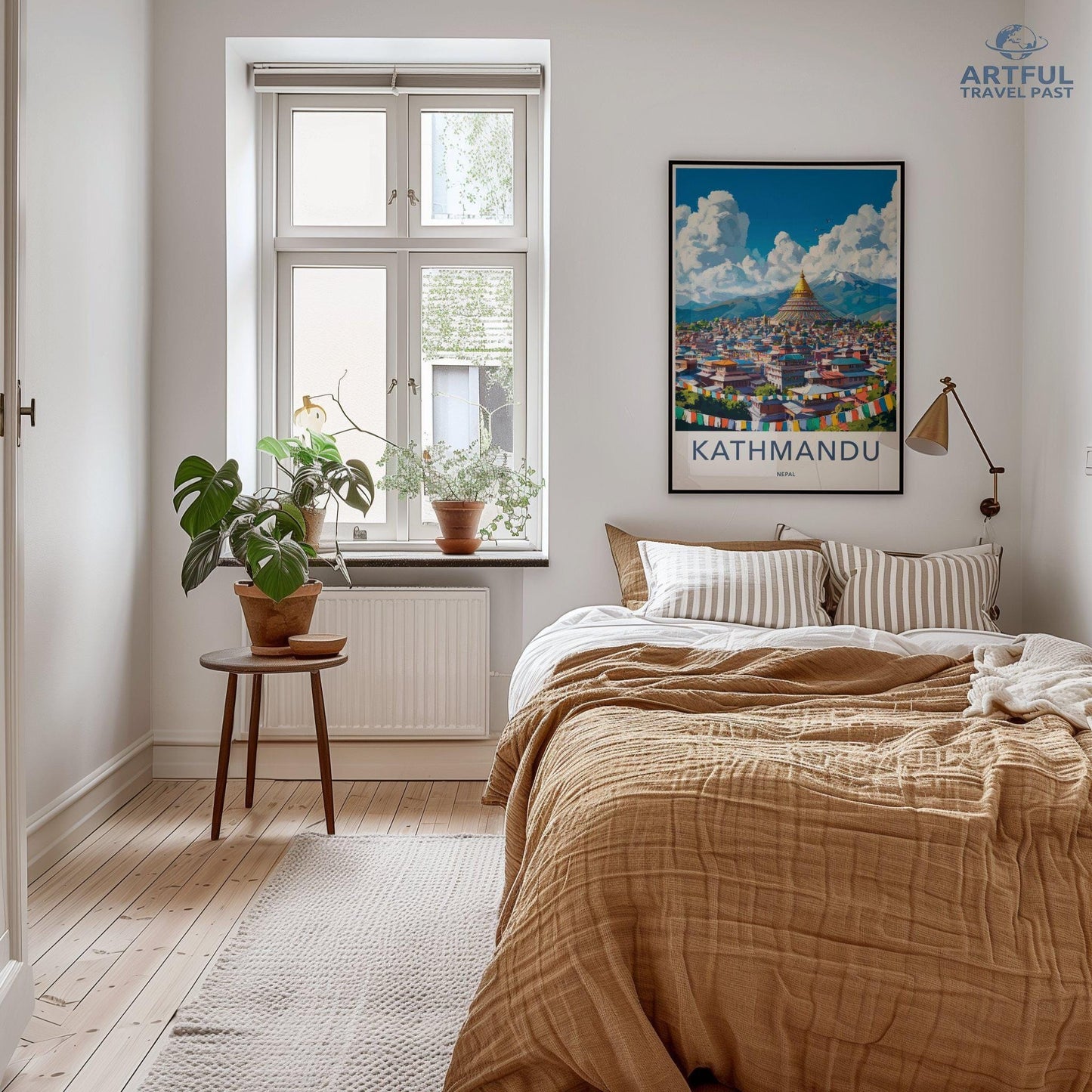 Kathmandu Poster | Nepal Wall Art | Asia Decor