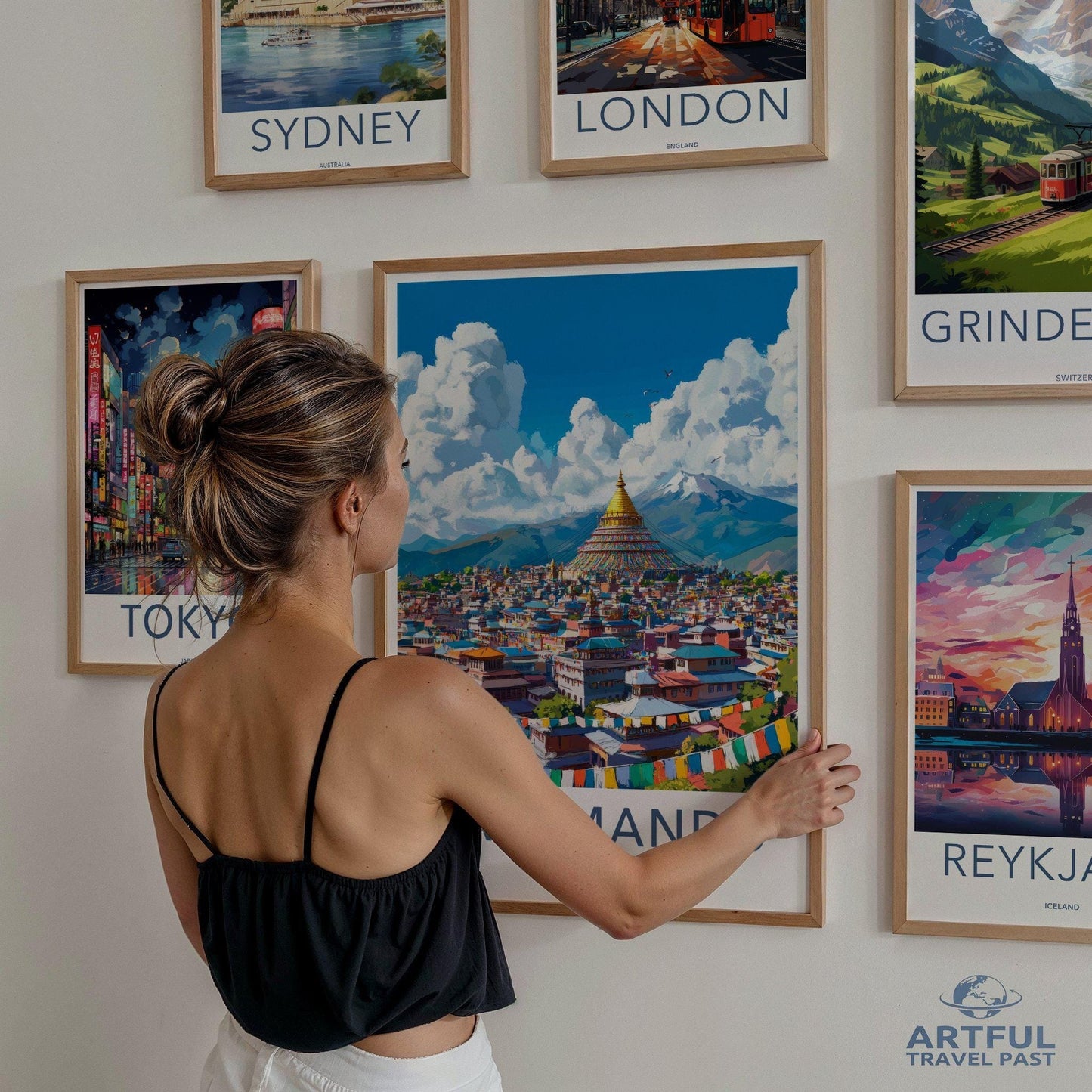 Kathmandu Poster | Nepal Wall Art | Asia Decor