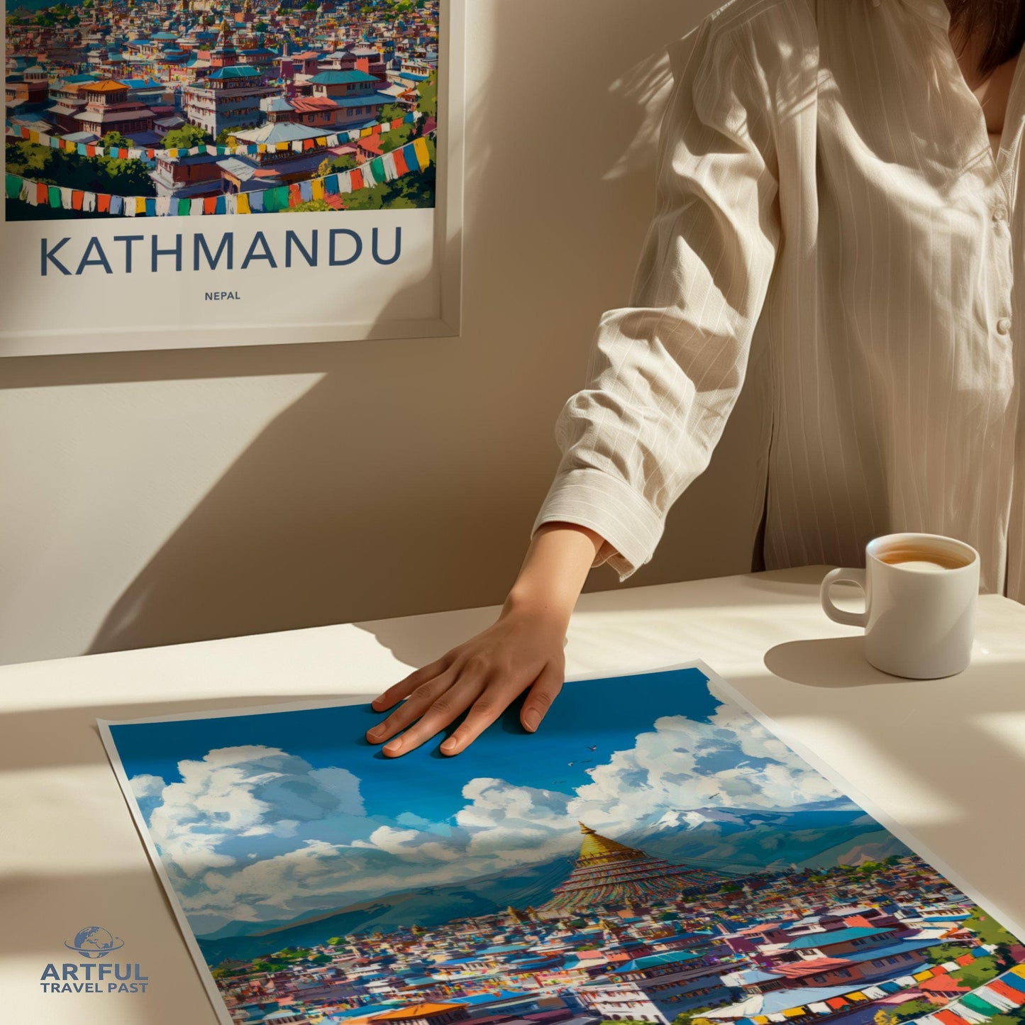 Kathmandu Poster | Nepal Wall Art | Asia Decor