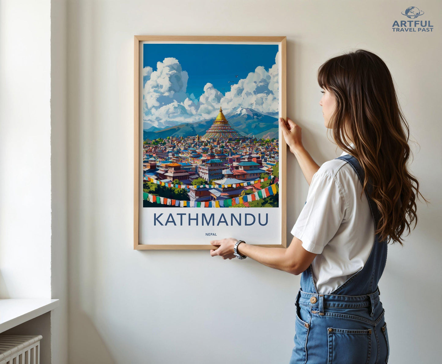 Kathmandu Poster | Nepal Wall Art | Asia Decor