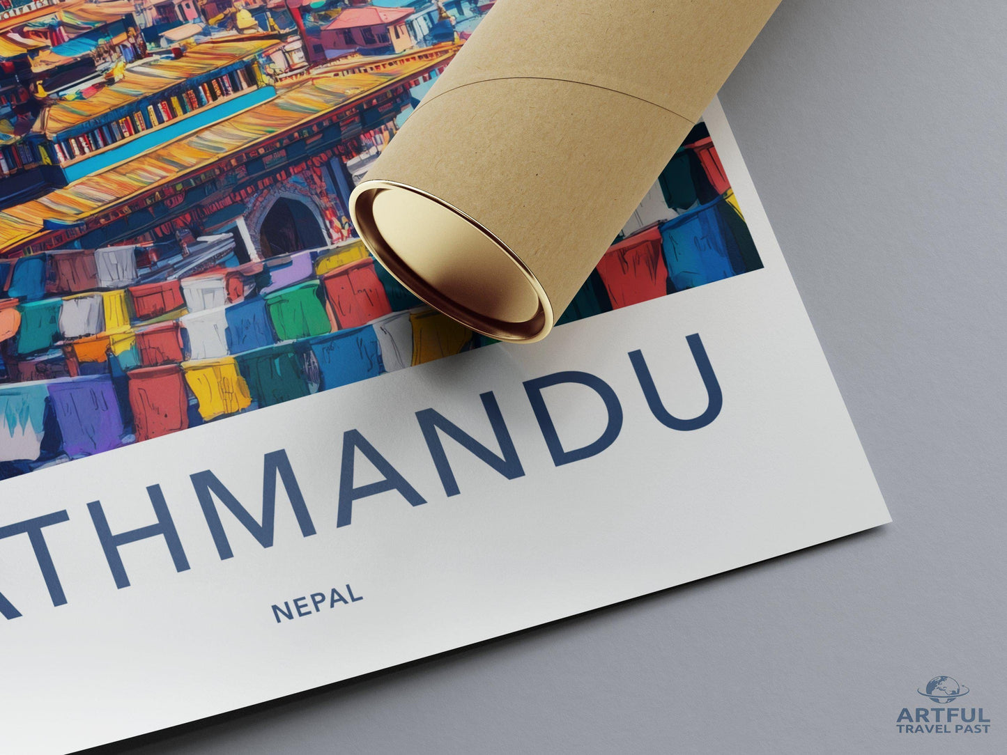 Kathmandu Poster | Nepal Wall Art | South Asia Decor