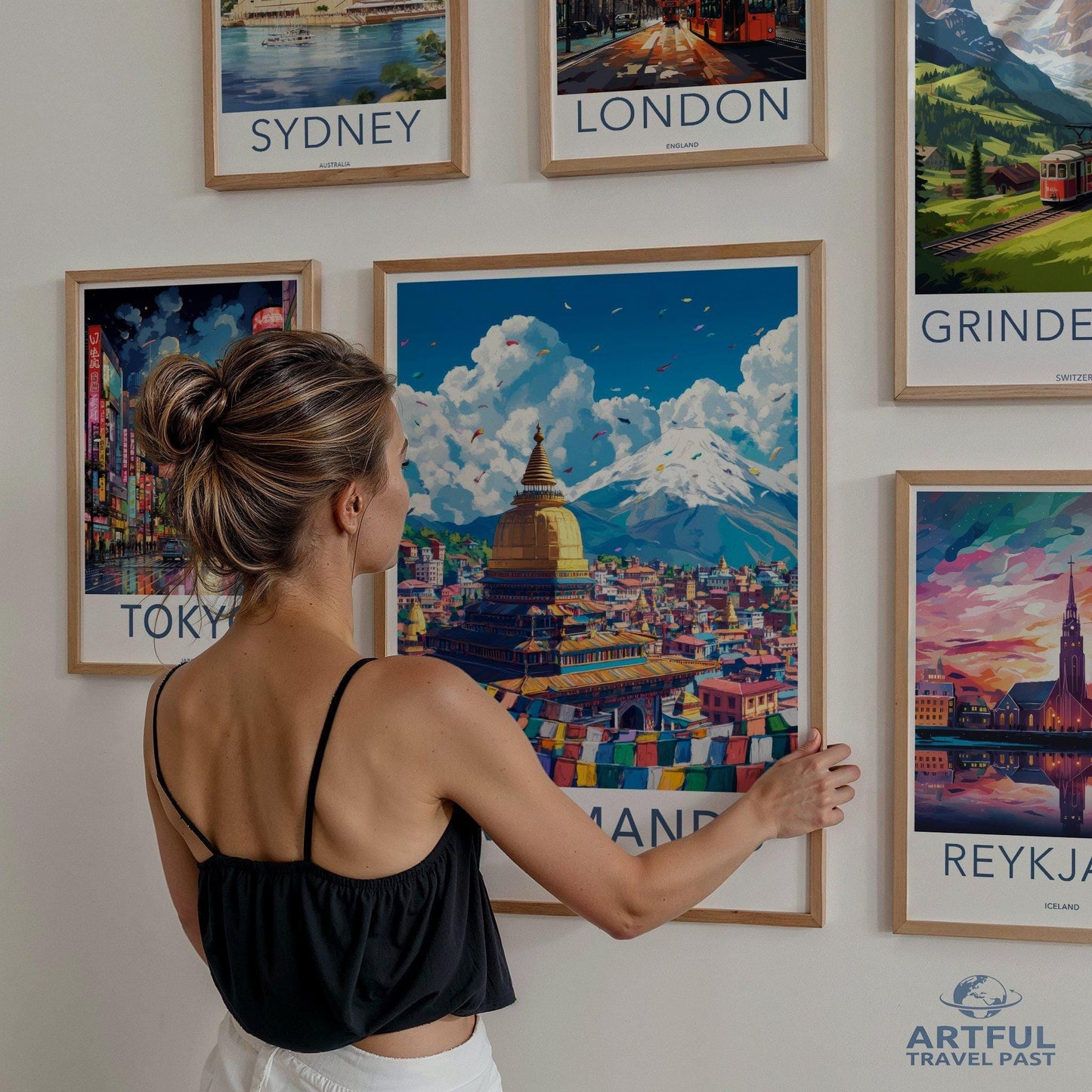 Kathmandu Poster | Nepal Wall Art | South Asia Decor