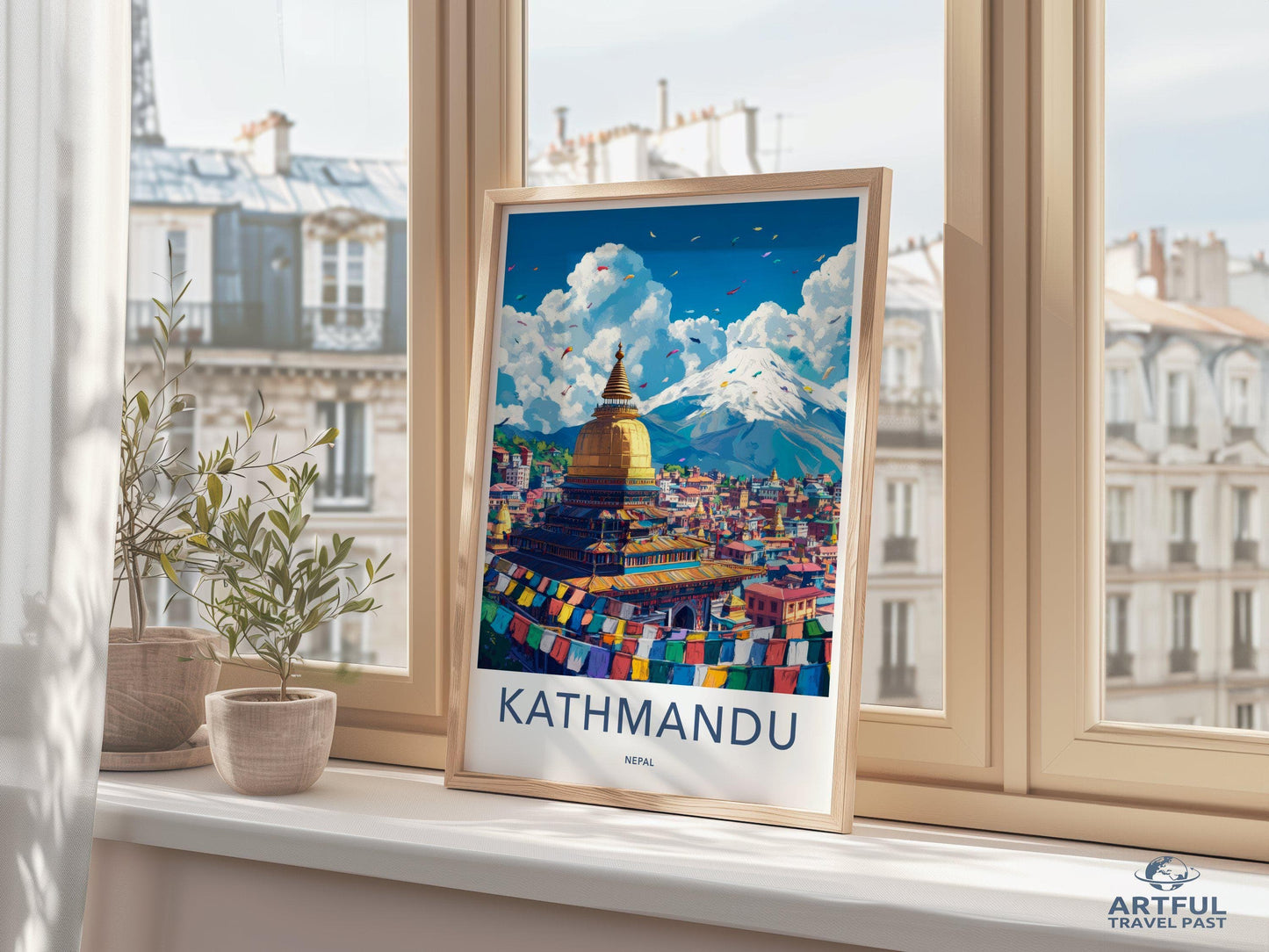 Kathmandu Poster | Nepal Wall Art | South Asia Decor