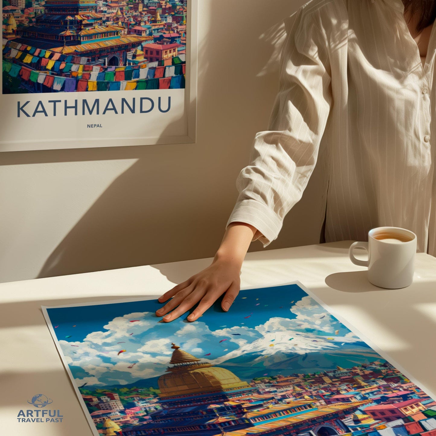 Kathmandu Poster | Nepal Wall Art | South Asia Decor