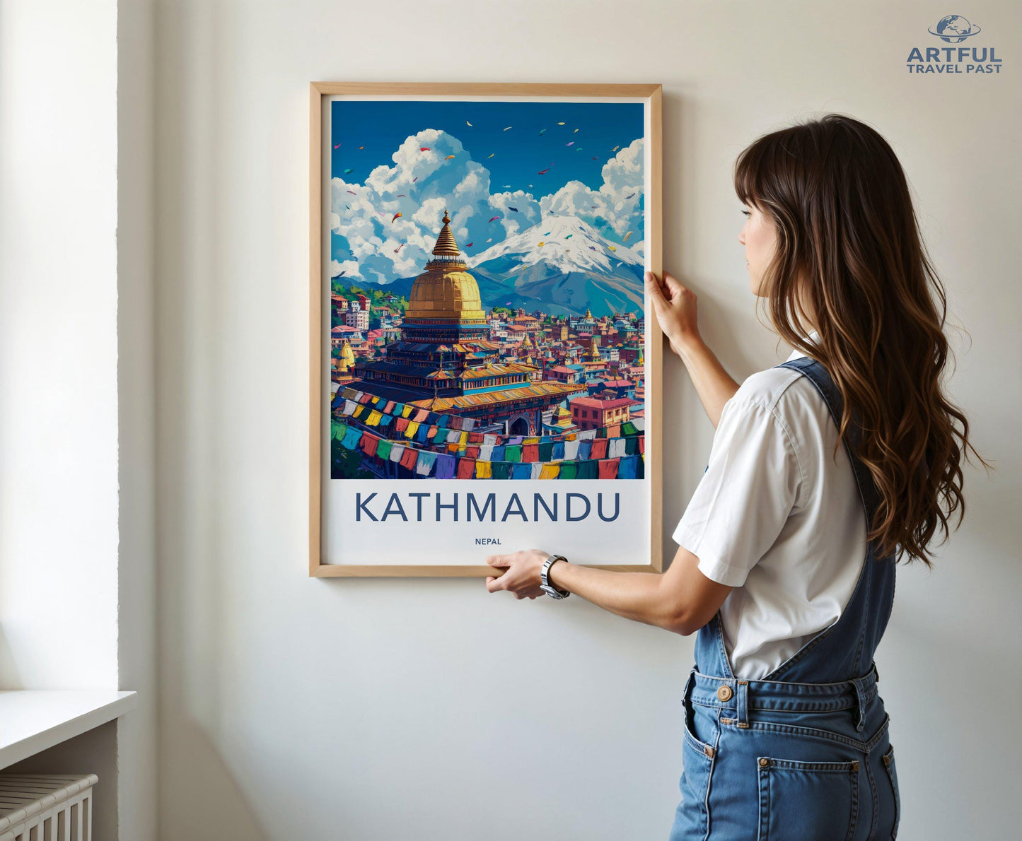 Kathmandu Poster | Nepal Wall Art | South Asia Decor