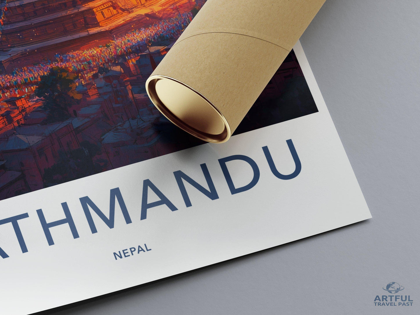 Kathmandu Poster | Nepal Wall Art | South Asia Decor