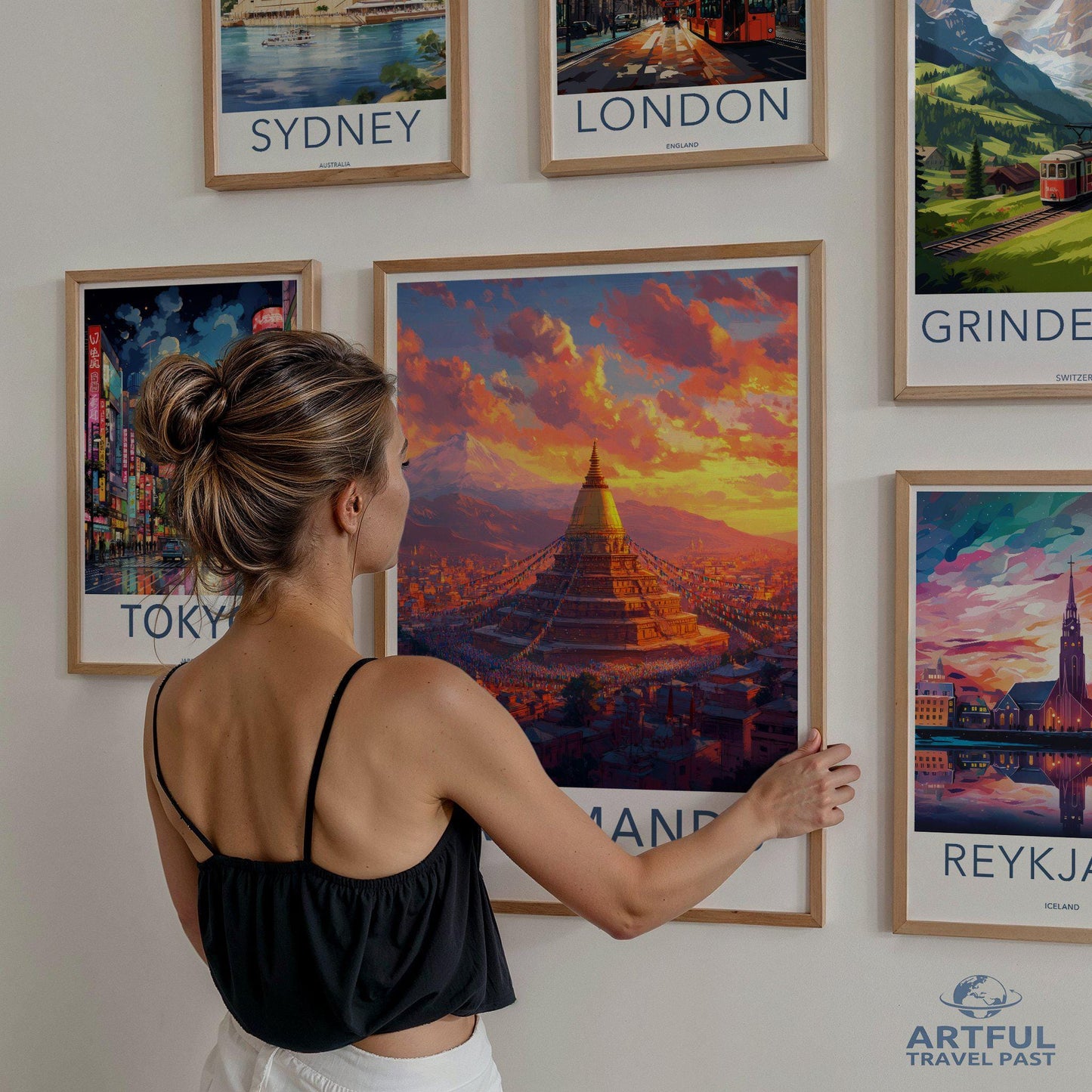 Kathmandu Poster | Nepal Wall Art | South Asia Decor