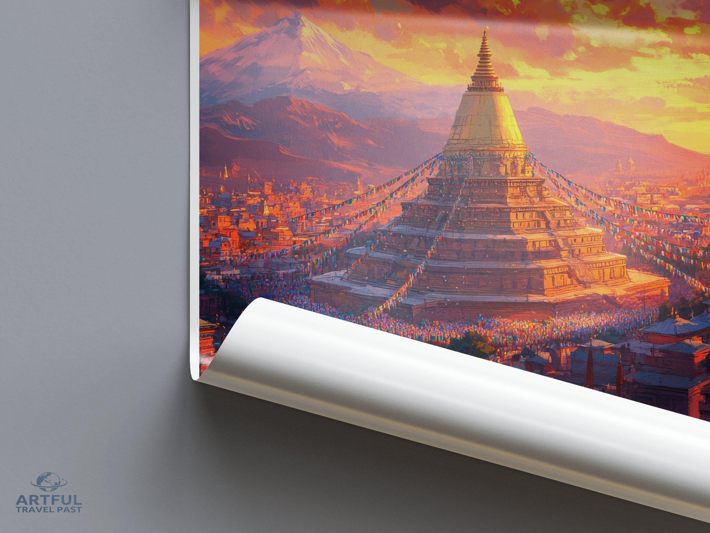 Kathmandu Poster | Nepal Wall Art | South Asia Decor