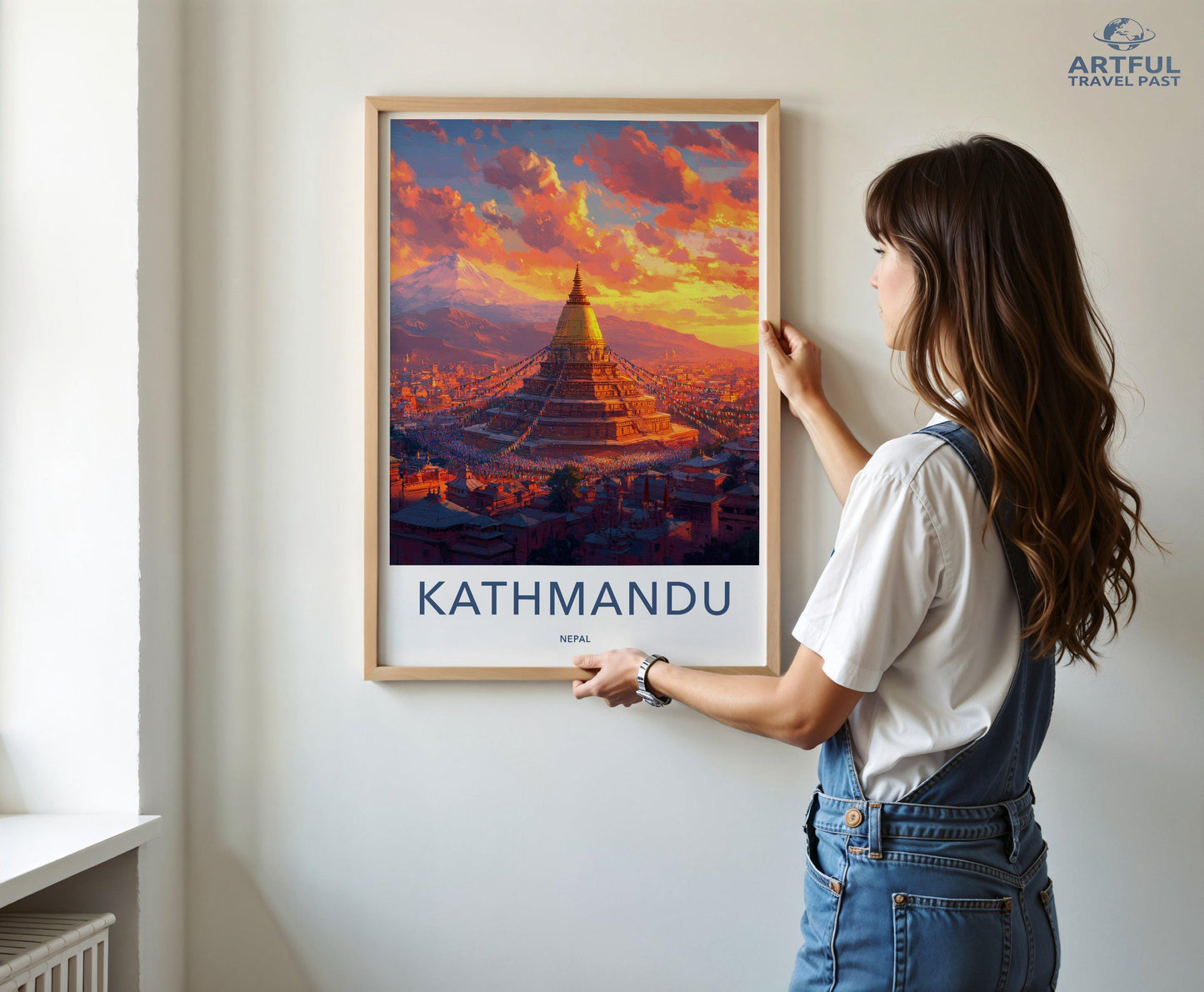 Kathmandu Poster | Nepal Wall Art | South Asia Decor