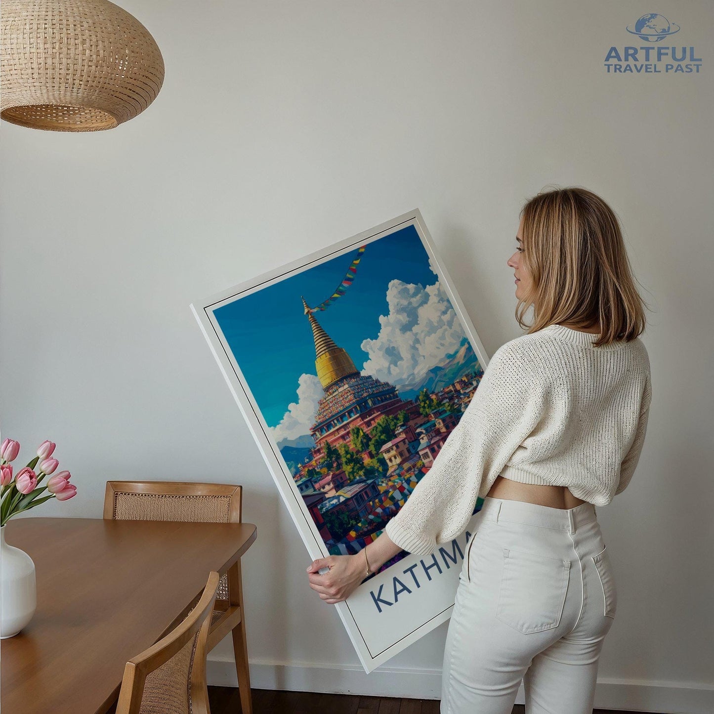 Kathmandu Poster | Nepal Wall Art | South Asia Decor