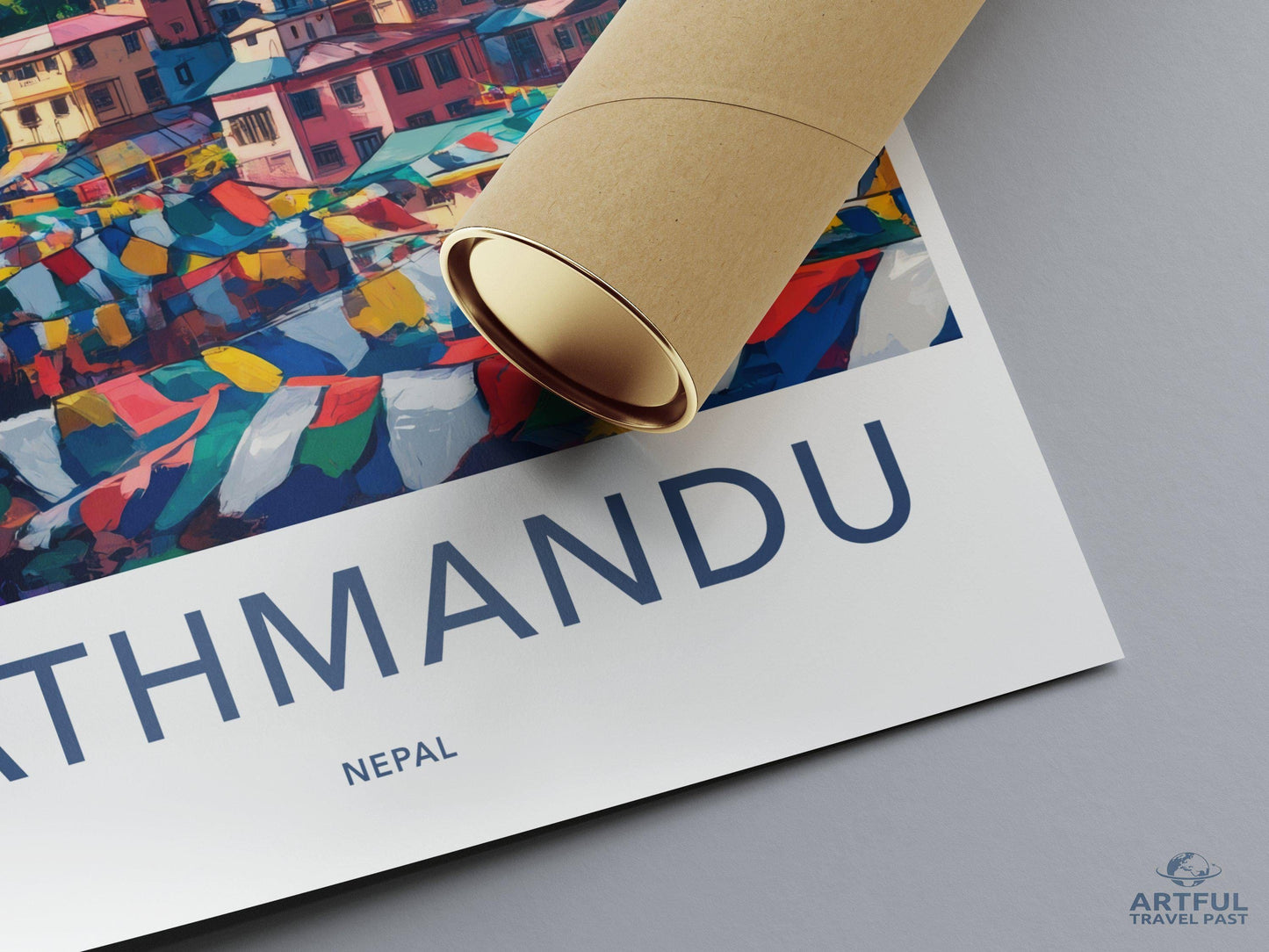 Kathmandu Poster | Nepal Wall Art | South Asia Decor