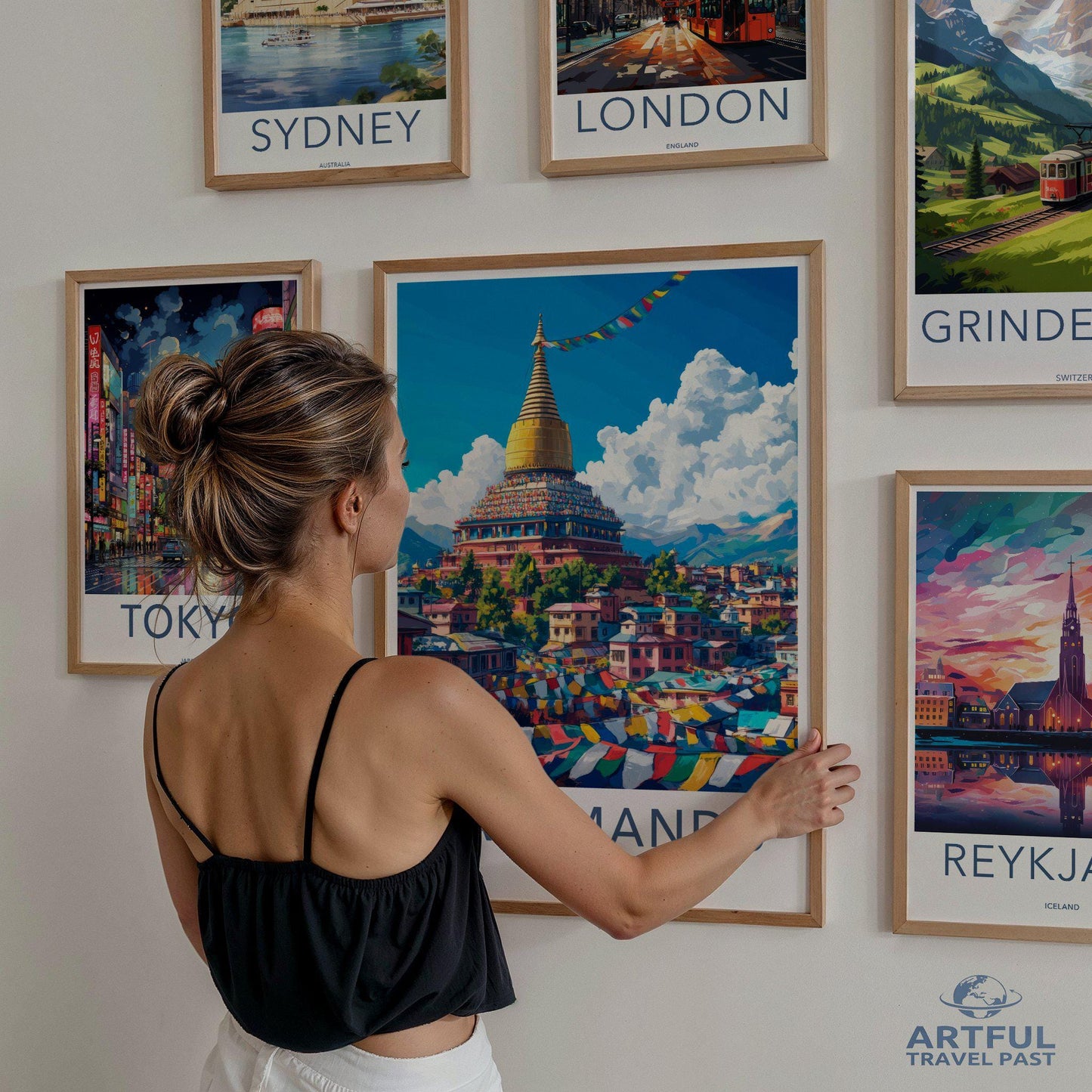 Kathmandu Poster | Nepal Wall Art | South Asia Decor