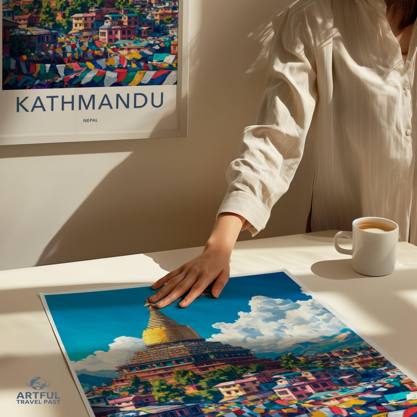 Kathmandu Poster | Nepal Wall Art | South Asia Decor