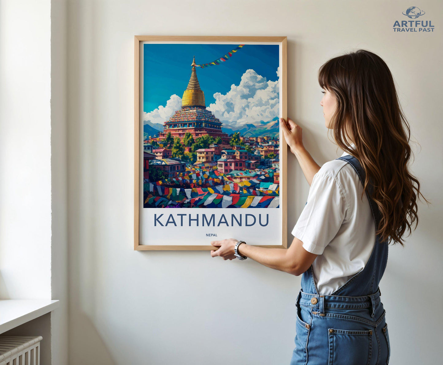Kathmandu Poster | Nepal Wall Art | South Asia Decor