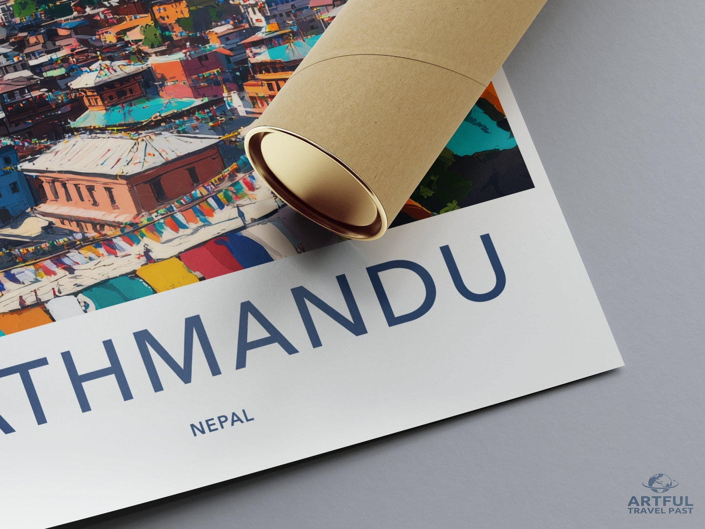 Kathmandu Poster | Nepal Wall Art | South Asia Decor