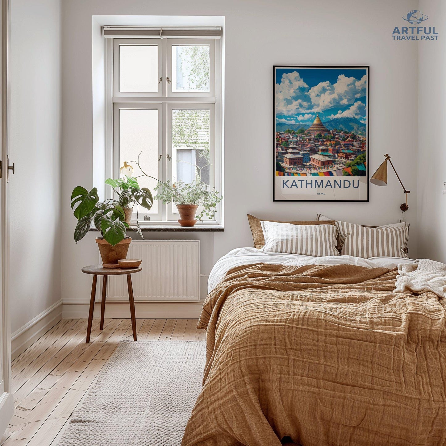 Kathmandu Poster | Nepal Wall Art | South Asia Decor