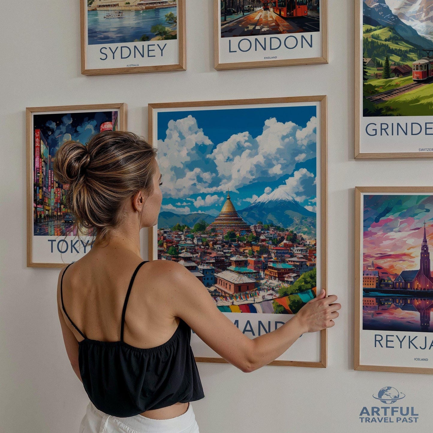Kathmandu Poster | Nepal Wall Art | South Asia Decor