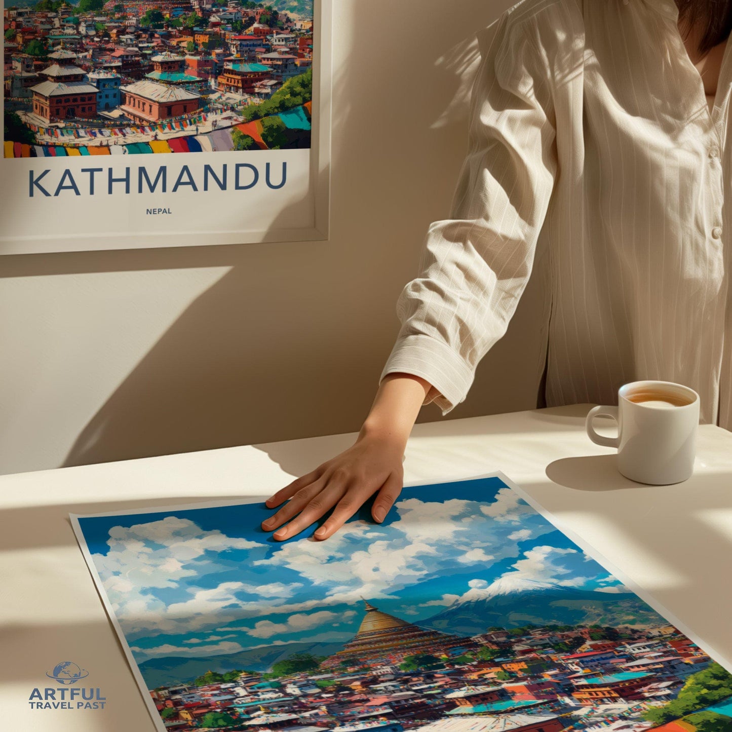 Kathmandu Poster | Nepal Wall Art | South Asia Decor
