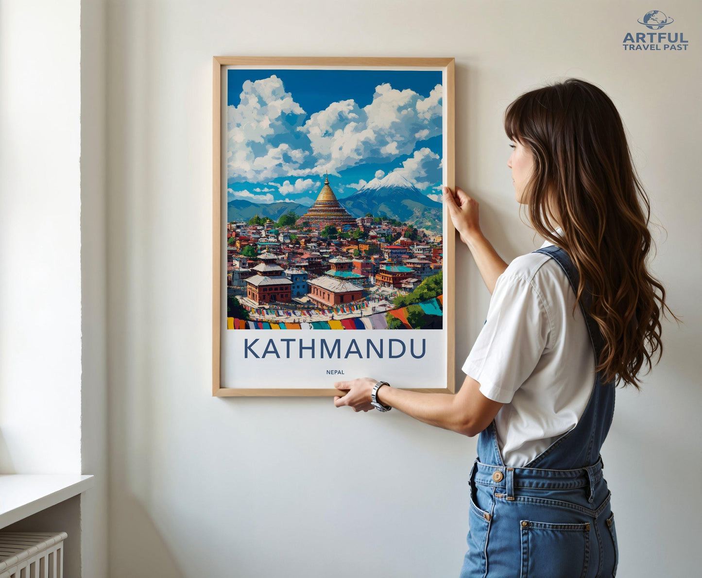 Kathmandu Poster | Nepal Wall Art | South Asia Decor