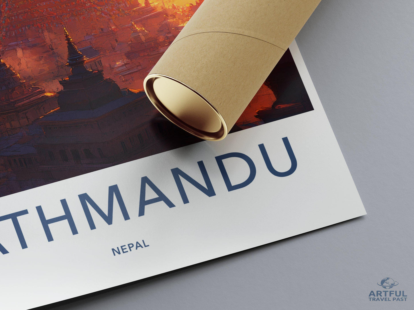 Kathmandu Poster | Nepal Wall Art | South Asia Decor