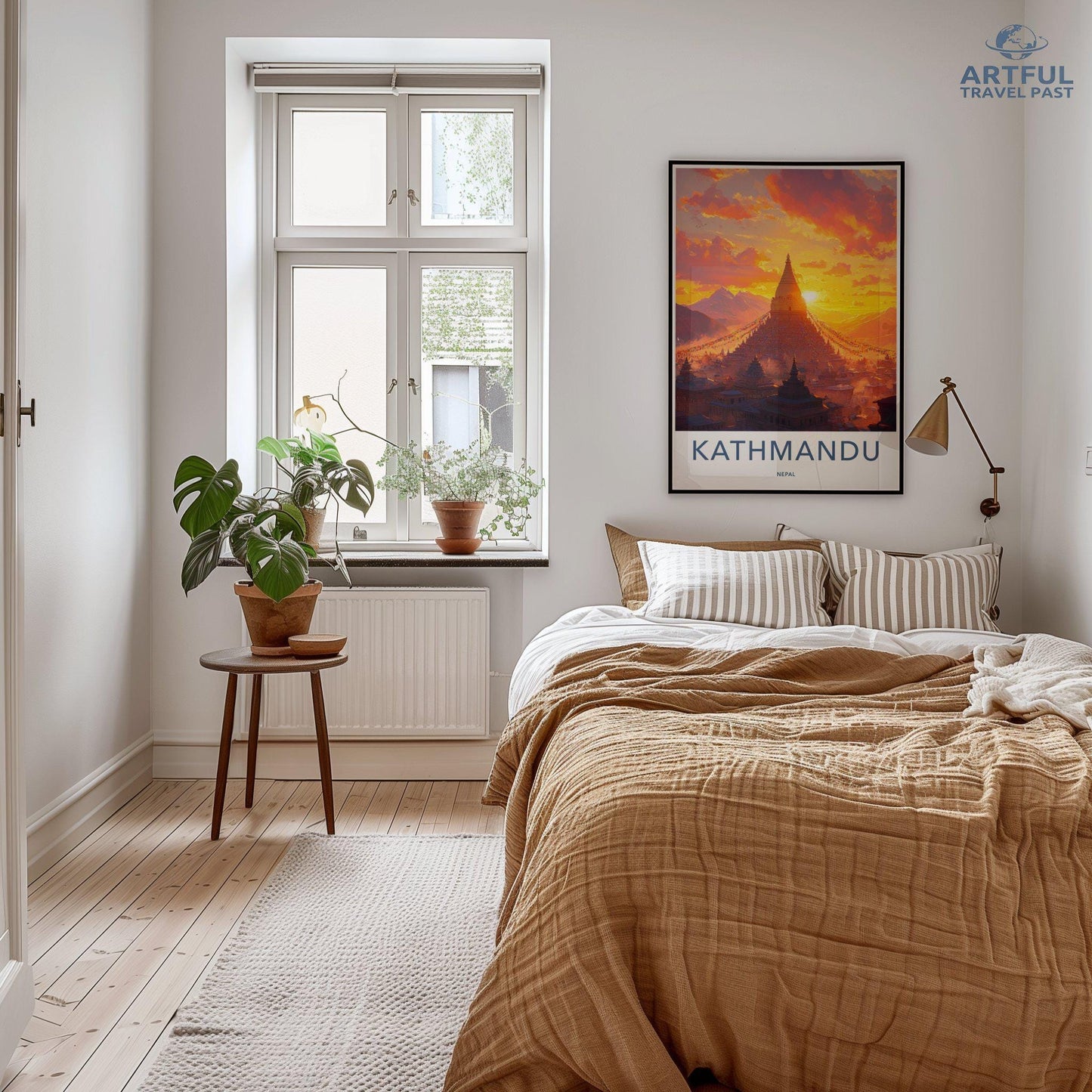 Kathmandu Poster | Nepal Wall Art | South Asia Decor