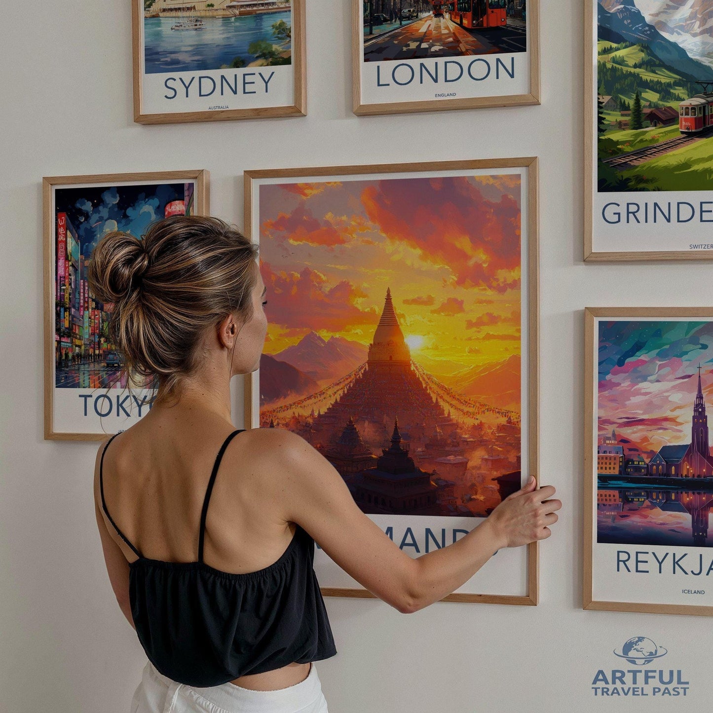 Kathmandu Poster | Nepal Wall Art | South Asia Decor
