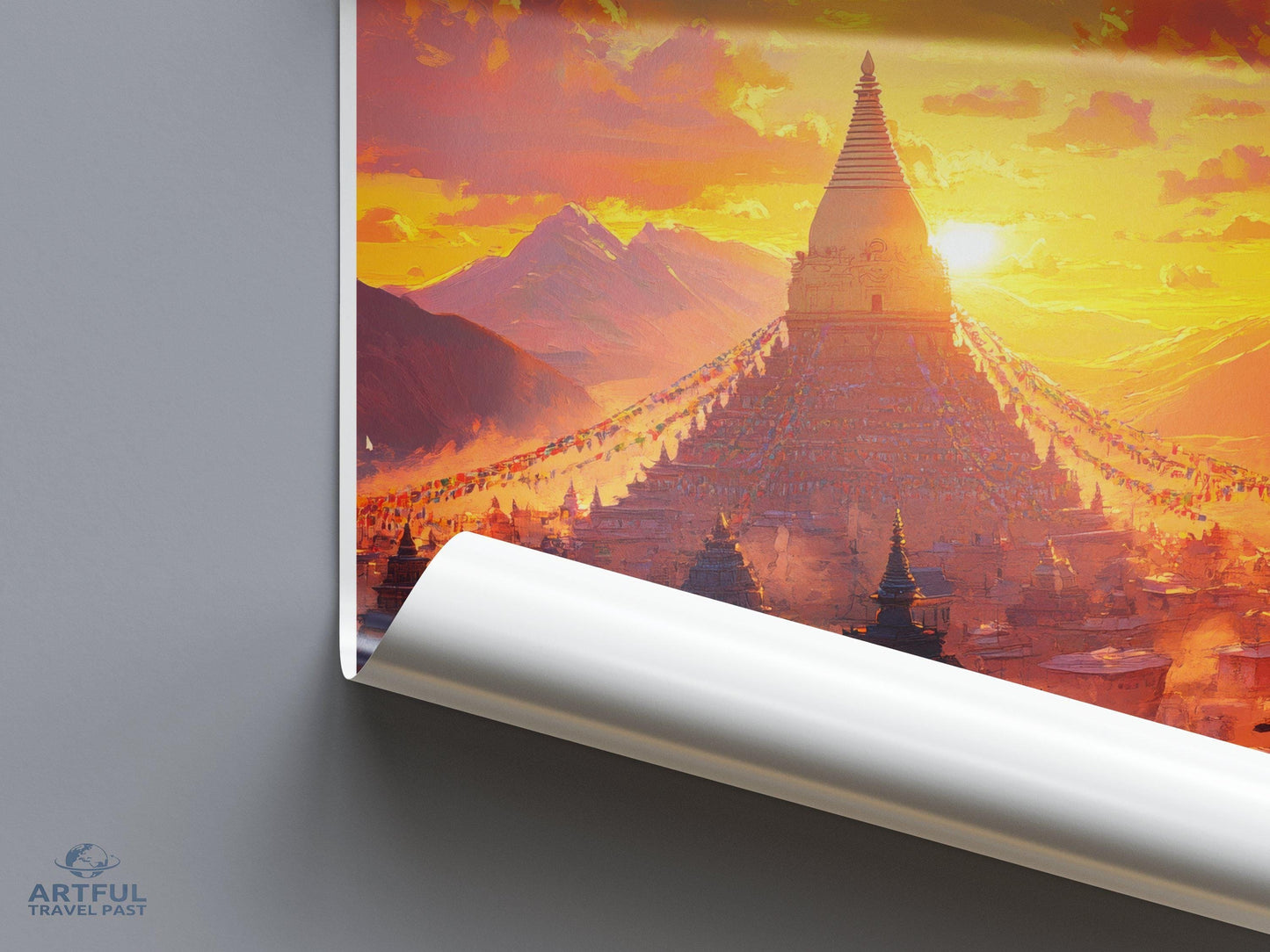 Kathmandu Poster | Nepal Wall Art | South Asia Decor