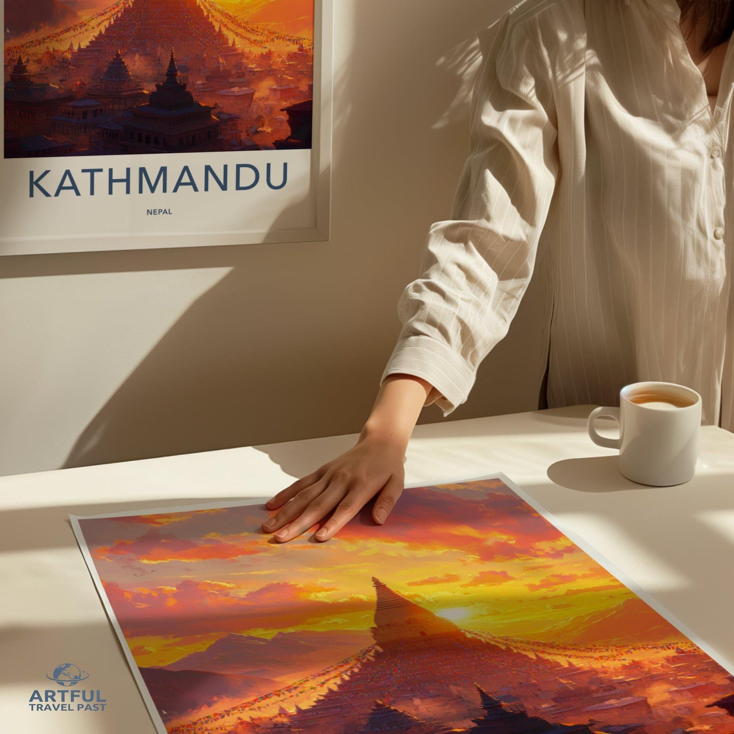 Kathmandu Poster | Nepal Wall Art | South Asia Decor