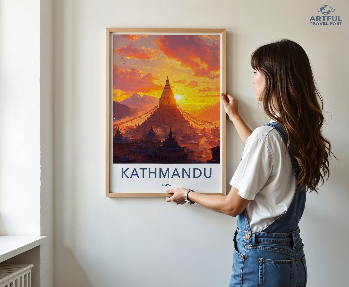 Kathmandu Poster | Nepal Wall Art | South Asia Decor