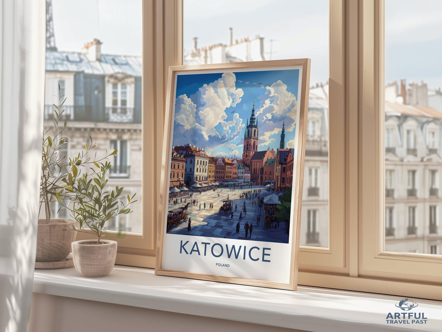 Katowice Poster | Poland Wall Art | Europe Decor