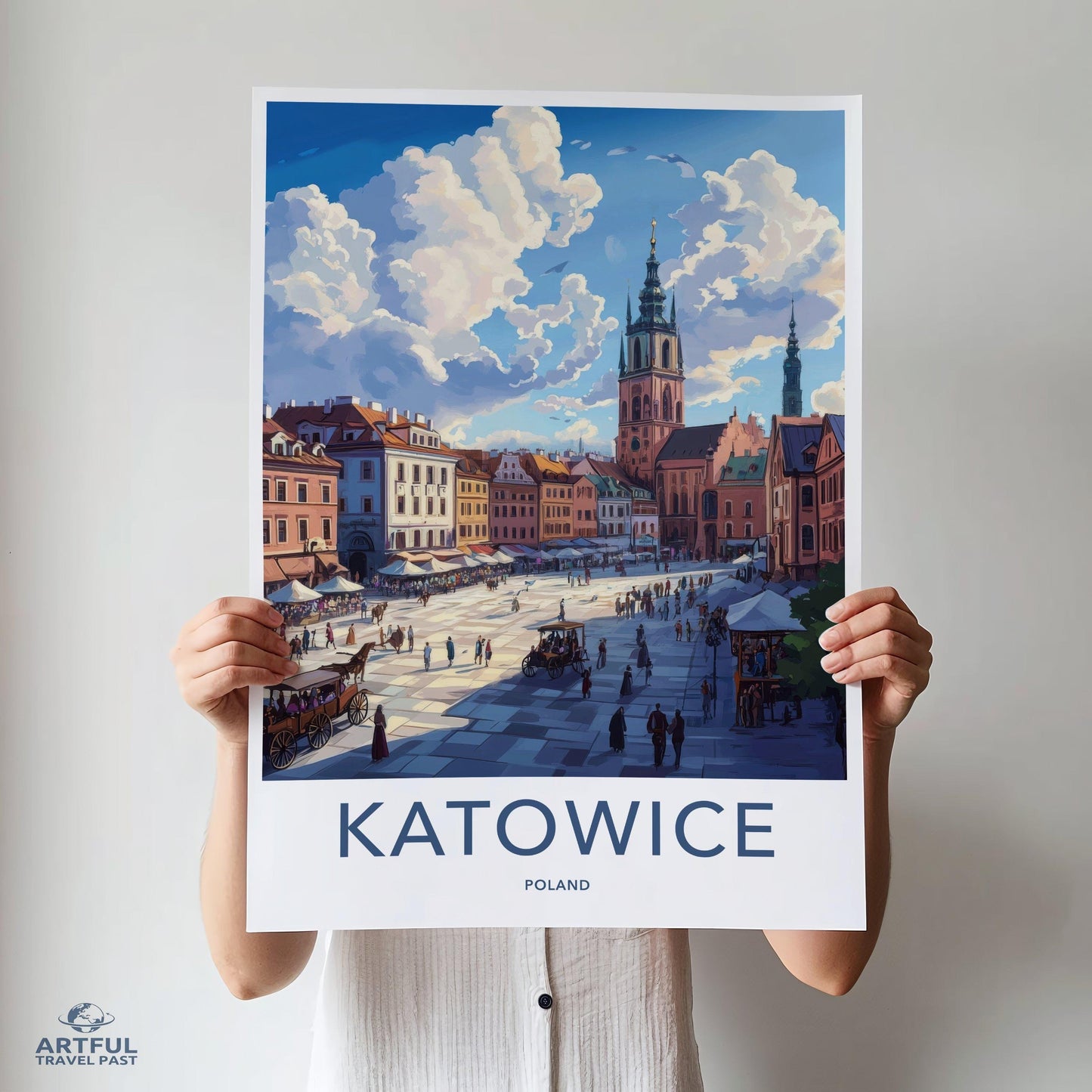 Katowice Poster | Poland Wall Art | Europe Decor