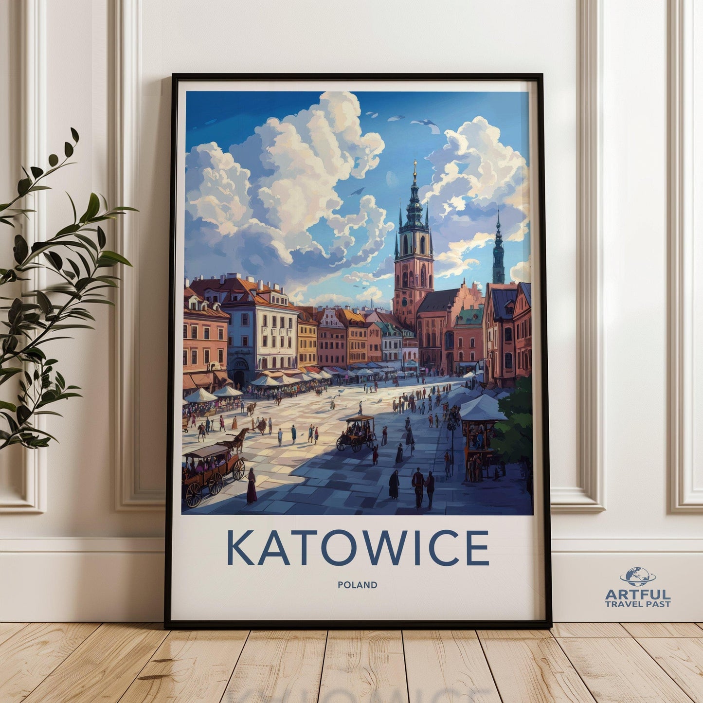Katowice Poster | Poland Wall Art | Europe Decor
