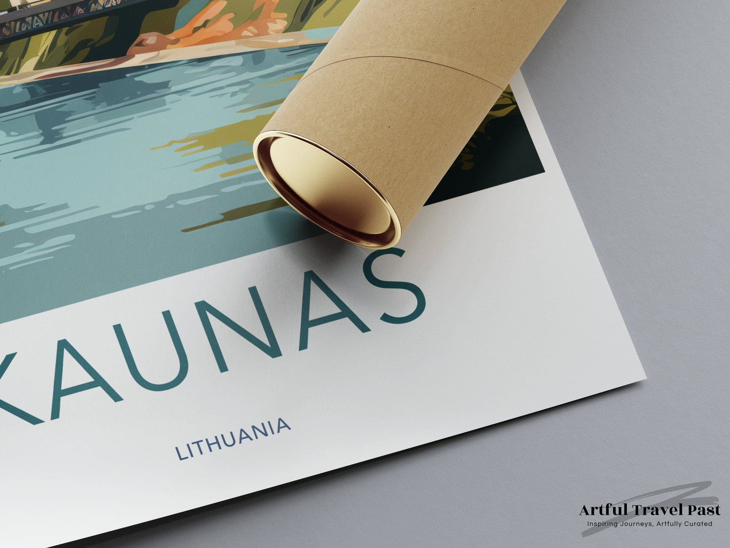 Kaunas Poster | Lithuania Wall Art | Baltic Artwork