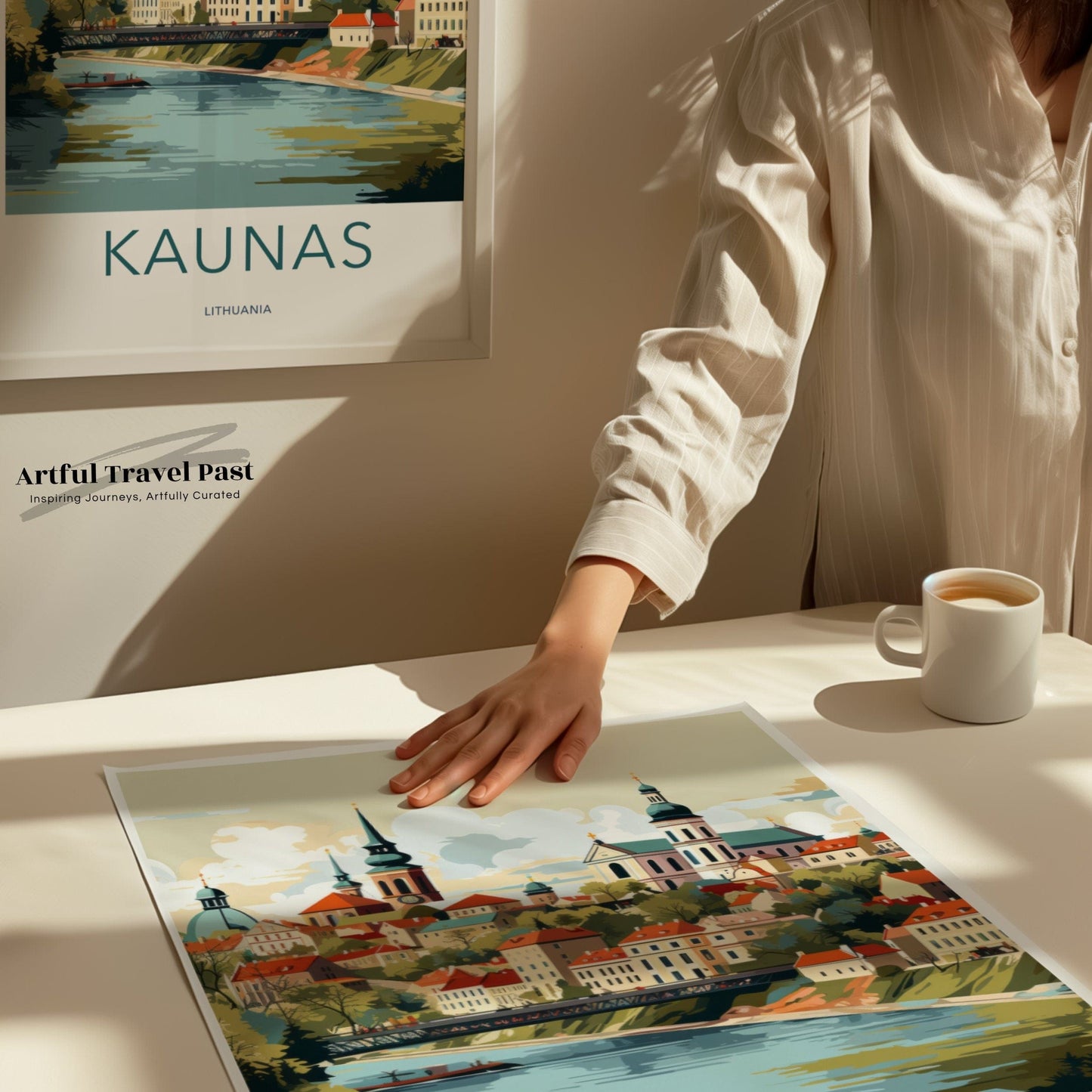 Kaunas Poster | Lithuania Wall Art | Baltic Artwork