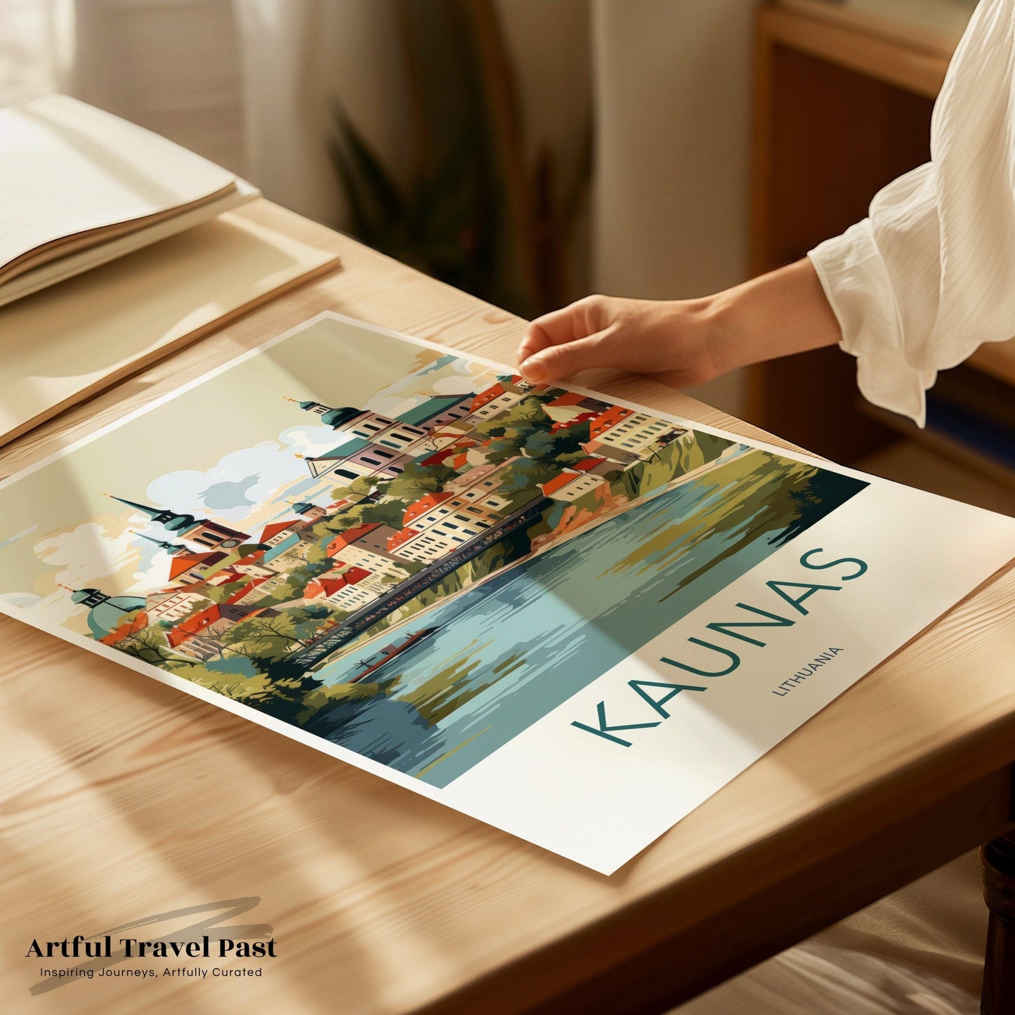 Kaunas Poster | Lithuania Wall Art | Baltic Artwork