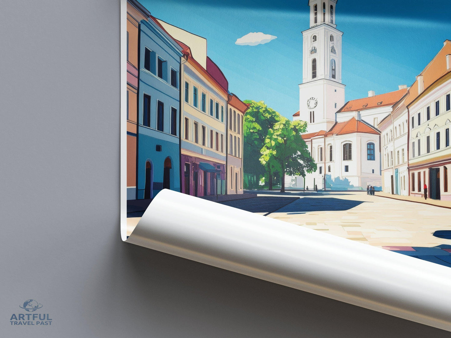 Kaunas Poster | Lithuania Wall Art | Baltic Decor