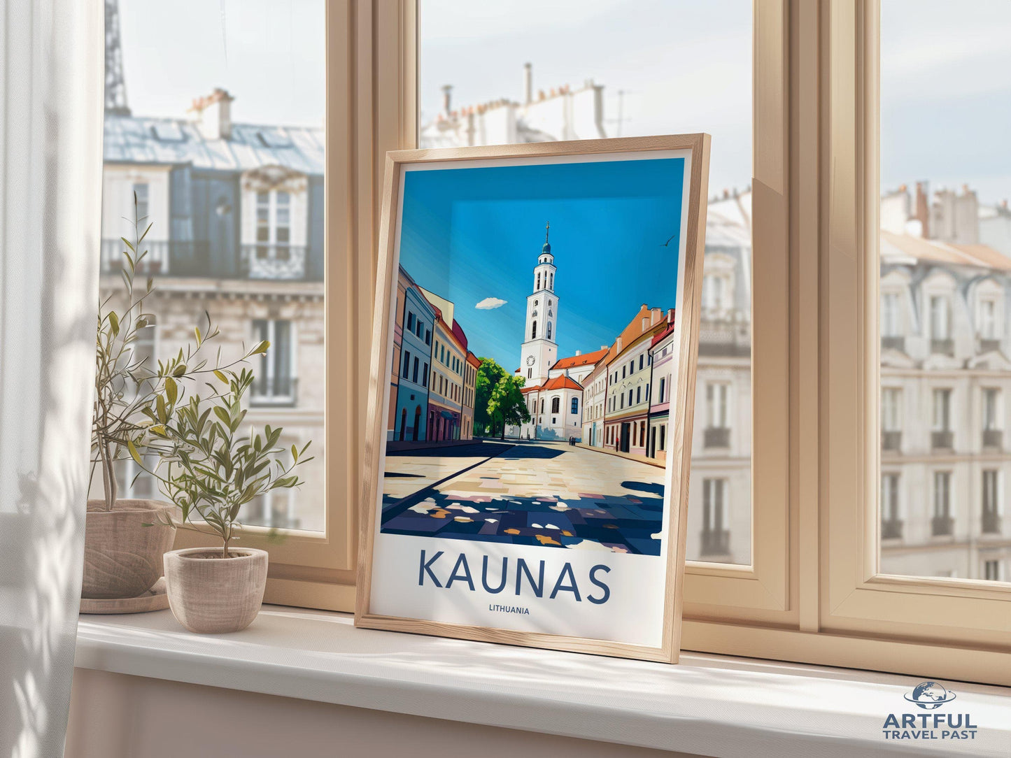 Kaunas Poster | Lithuania Wall Art | Baltic Decor